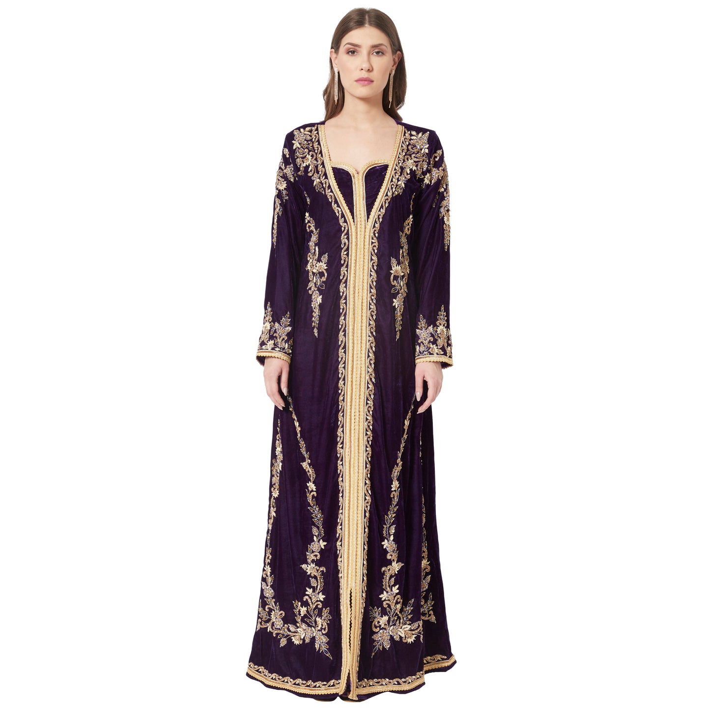 Arabian Djellaba Maxi Embroidered Party Gown for Mother and Child - Maxim Creation