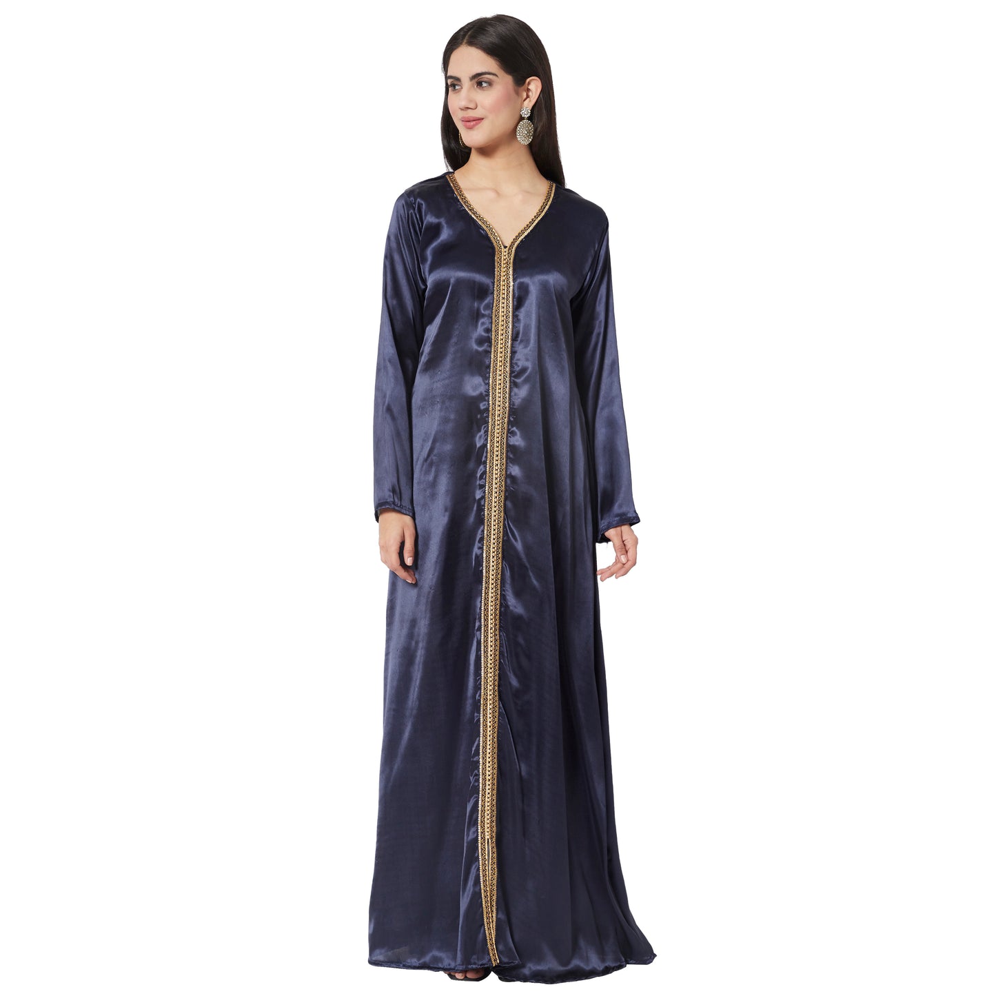 Designer Velvet Kaftan Crystal Handwork Wedding Gown - Maxim Creation