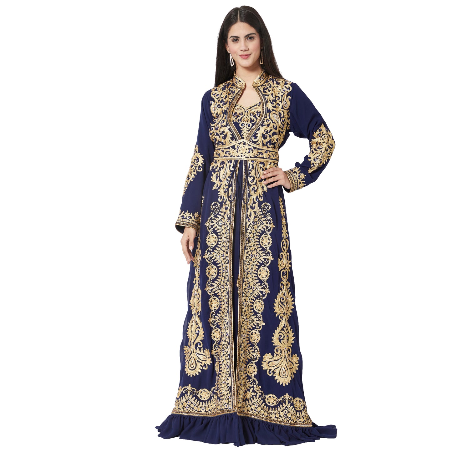 Dubai Kaftan Gown Jasmine Bridesmaid Dress - Maxim Creation