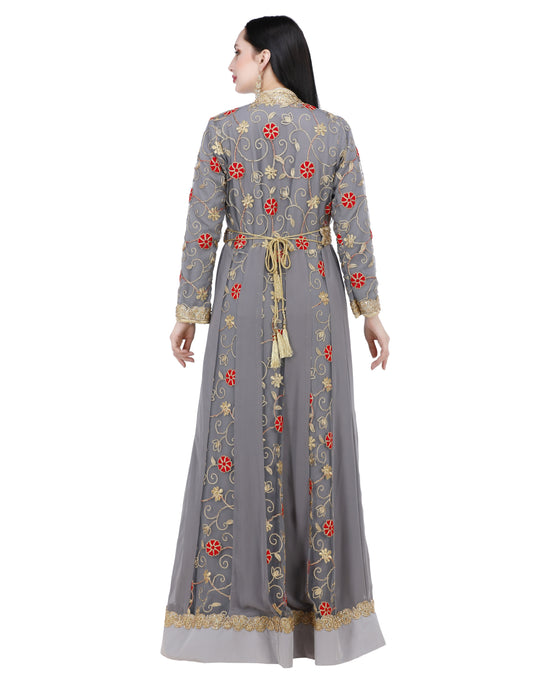 Designer Kaftan Embroidered Ball Gown - Maxim Creation