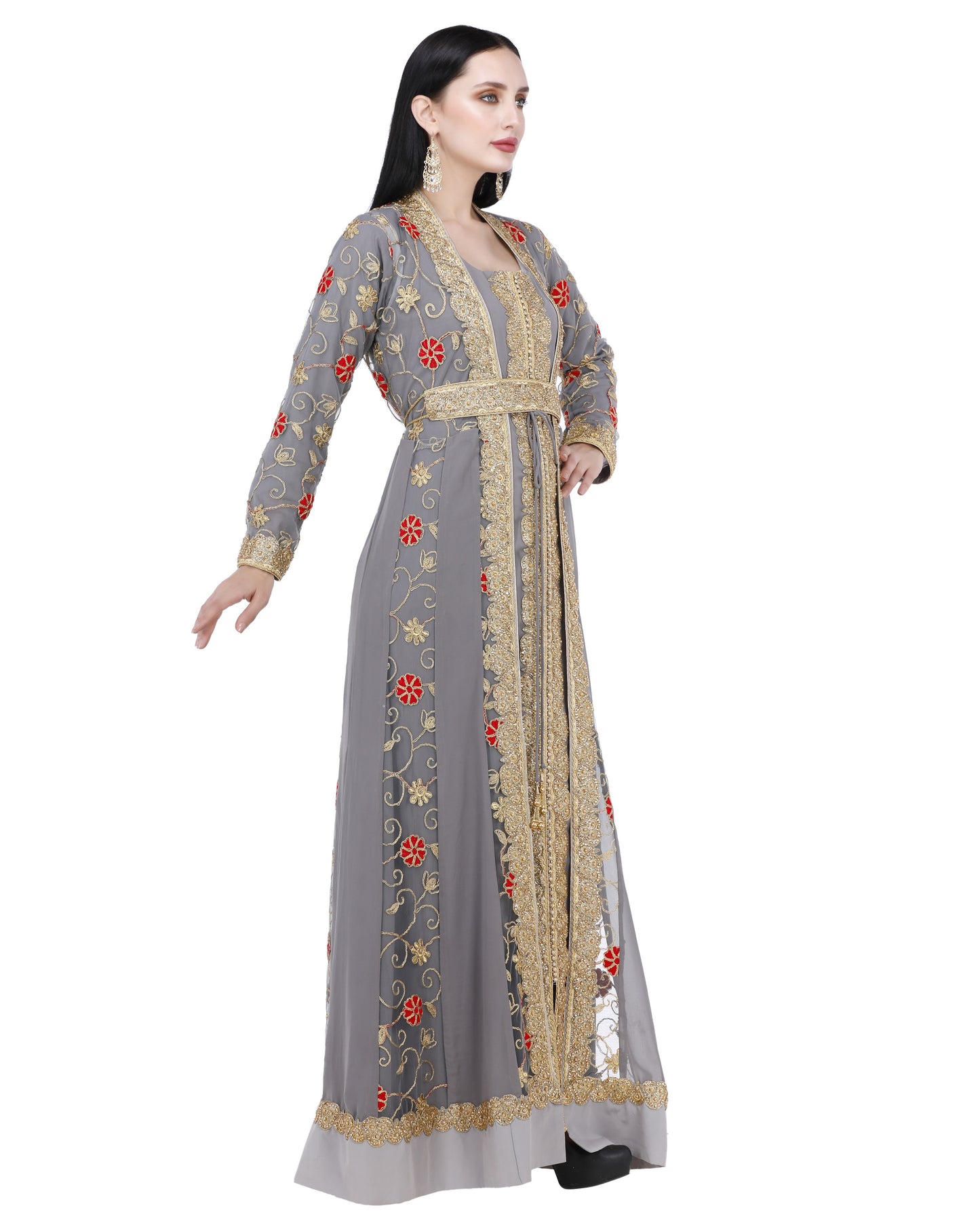 Designer Kaftan Embroidered Ball Gown - Maxim Creation