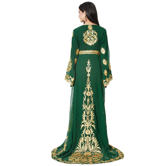 Traditional Kaftan Handcrafted Arabian Djellaba Khaleeji Thobe Mother + Daughter Set - Maxim Creation