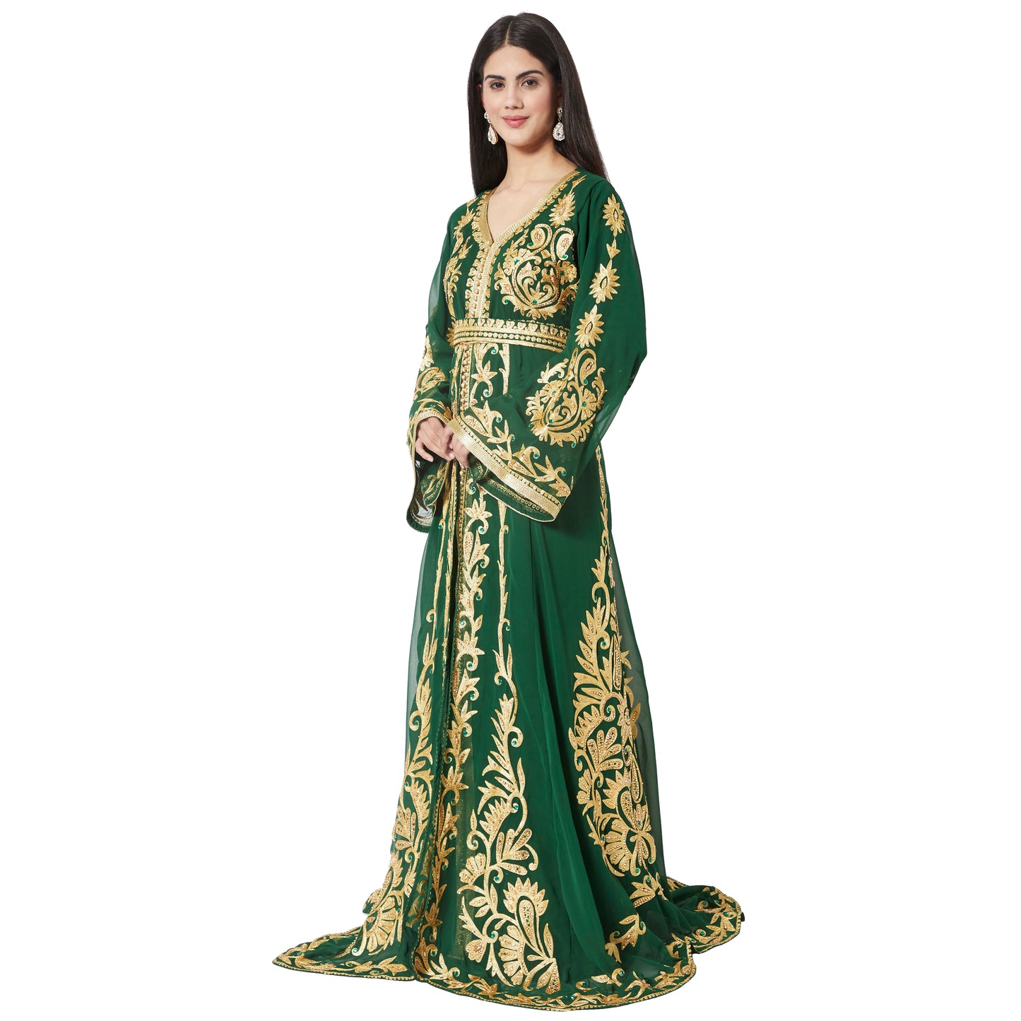 Traditional Kaftan Handcrafted Arabian Djellaba Khaleeji Thobe Mother + Daughter Set - Maxim Creation