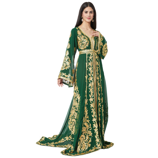 Traditional Kaftan Handcrafted Arabian Djellaba Khaleeji Thobe Mother + Daughter Set - Maxim Creation