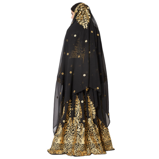 Dubai Kaftan Abaya Black Gown Bridesmaid Dress - Maxim Creation