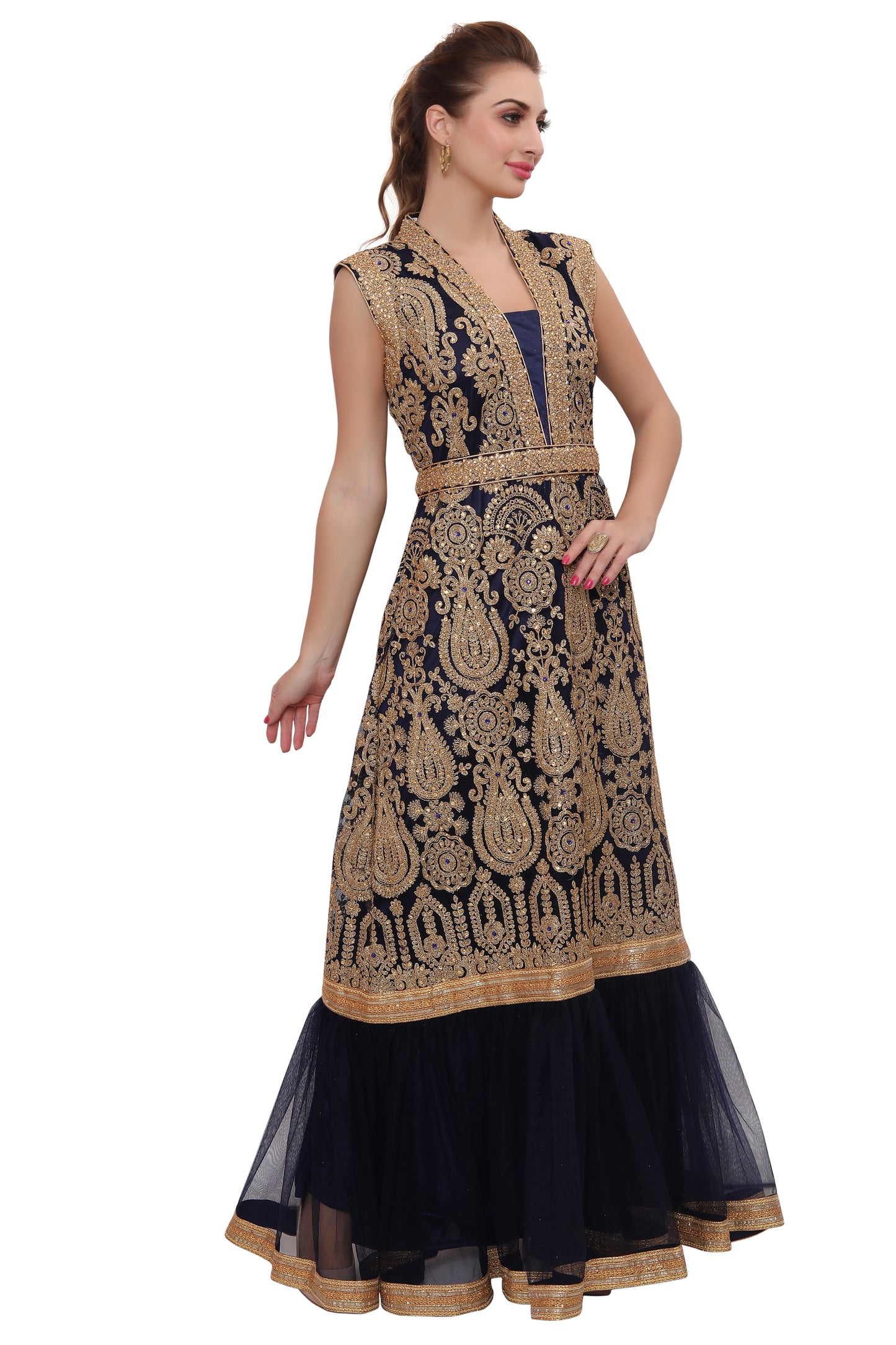 Hand Embroidery Abaya Kaftan Long Maxi Gown - Maxim Creation