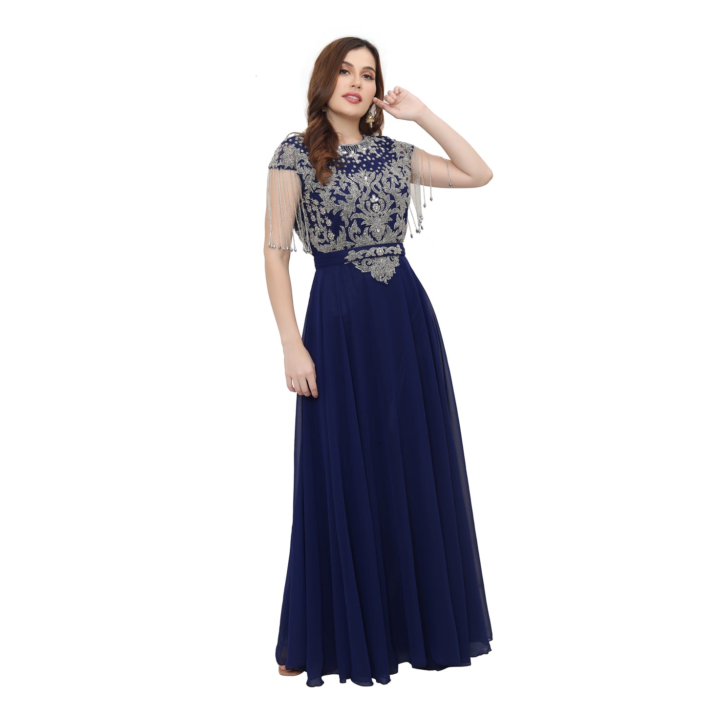 Women's Party Dress Embroidered Maxi Gown - Maxim Creation