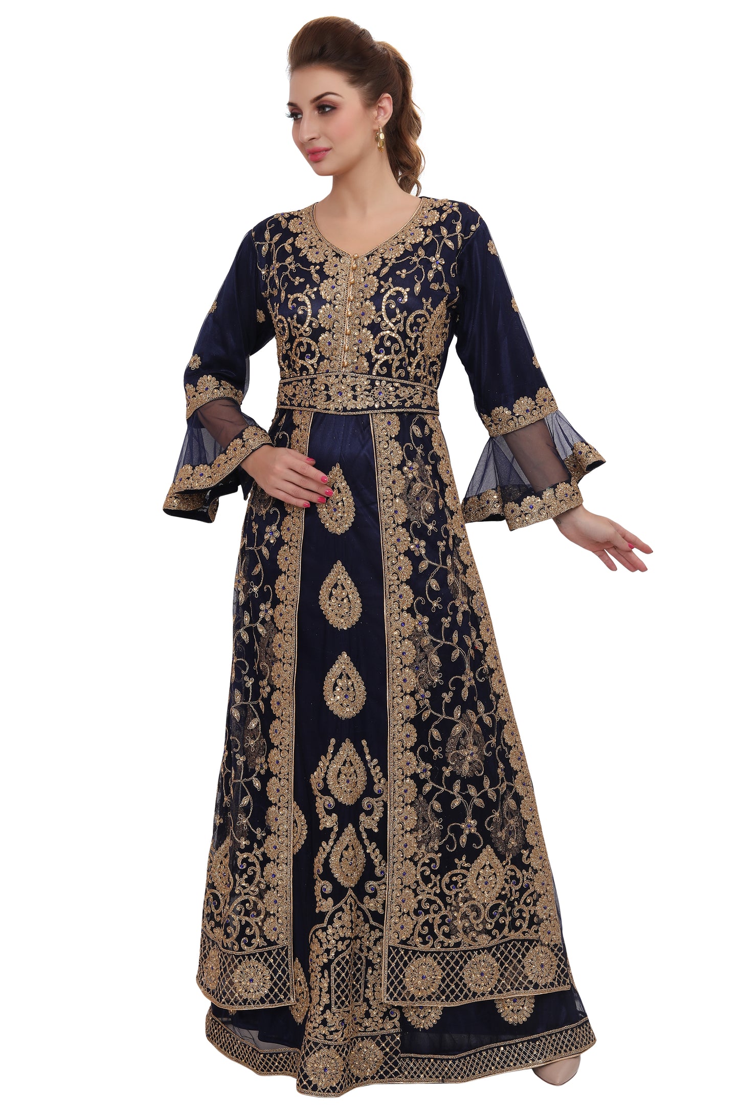 Designer Takchita Kaftan With Bell Sleeve - Maxim Creation