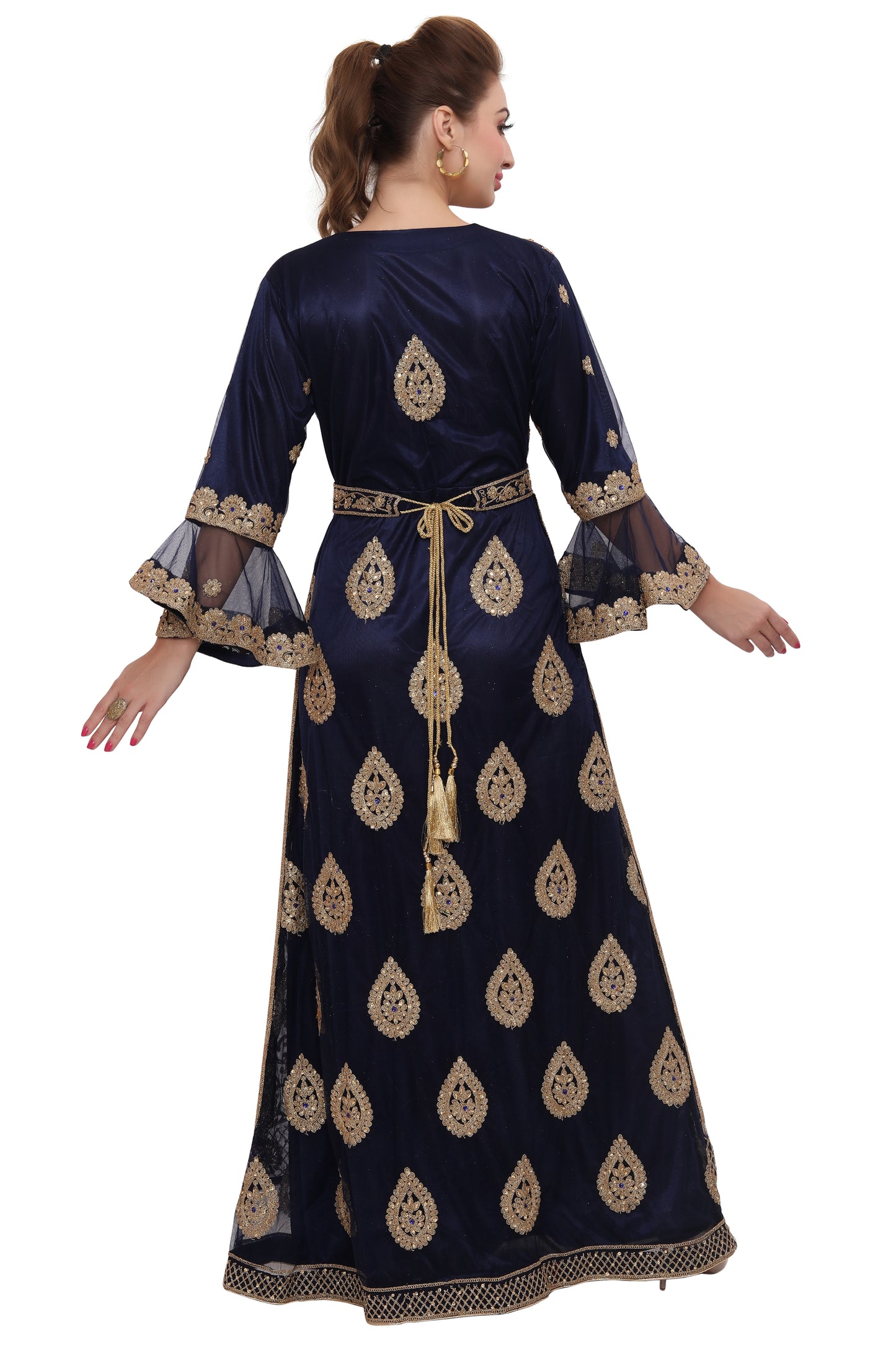 Designer Takchita Kaftan With Bell Sleeve - Maxim Creation