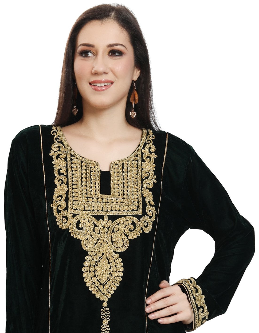 Designer Jalabiya Evening Henna Tea Party Gown - Maxim Creation