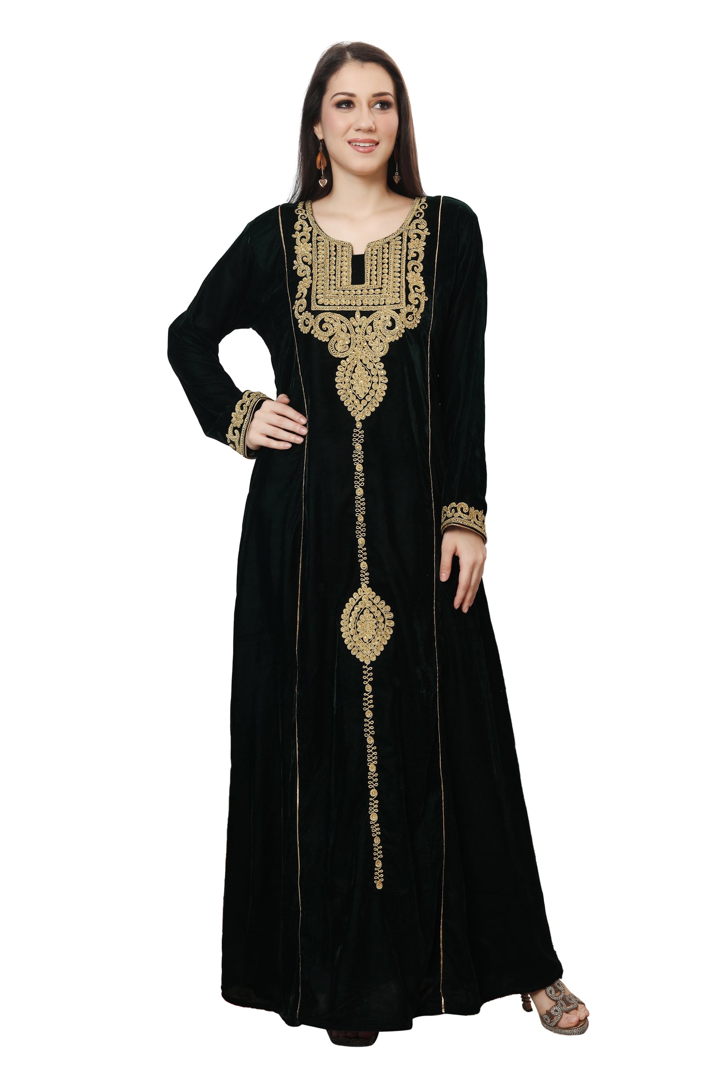 Designer Jalabiya Evening Henna Tea Party Gown - Maxim Creation