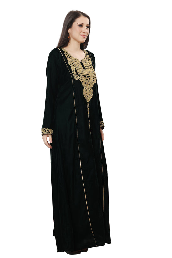 Designer Jalabiya Evening Henna Tea Party Gown - Maxim Creation