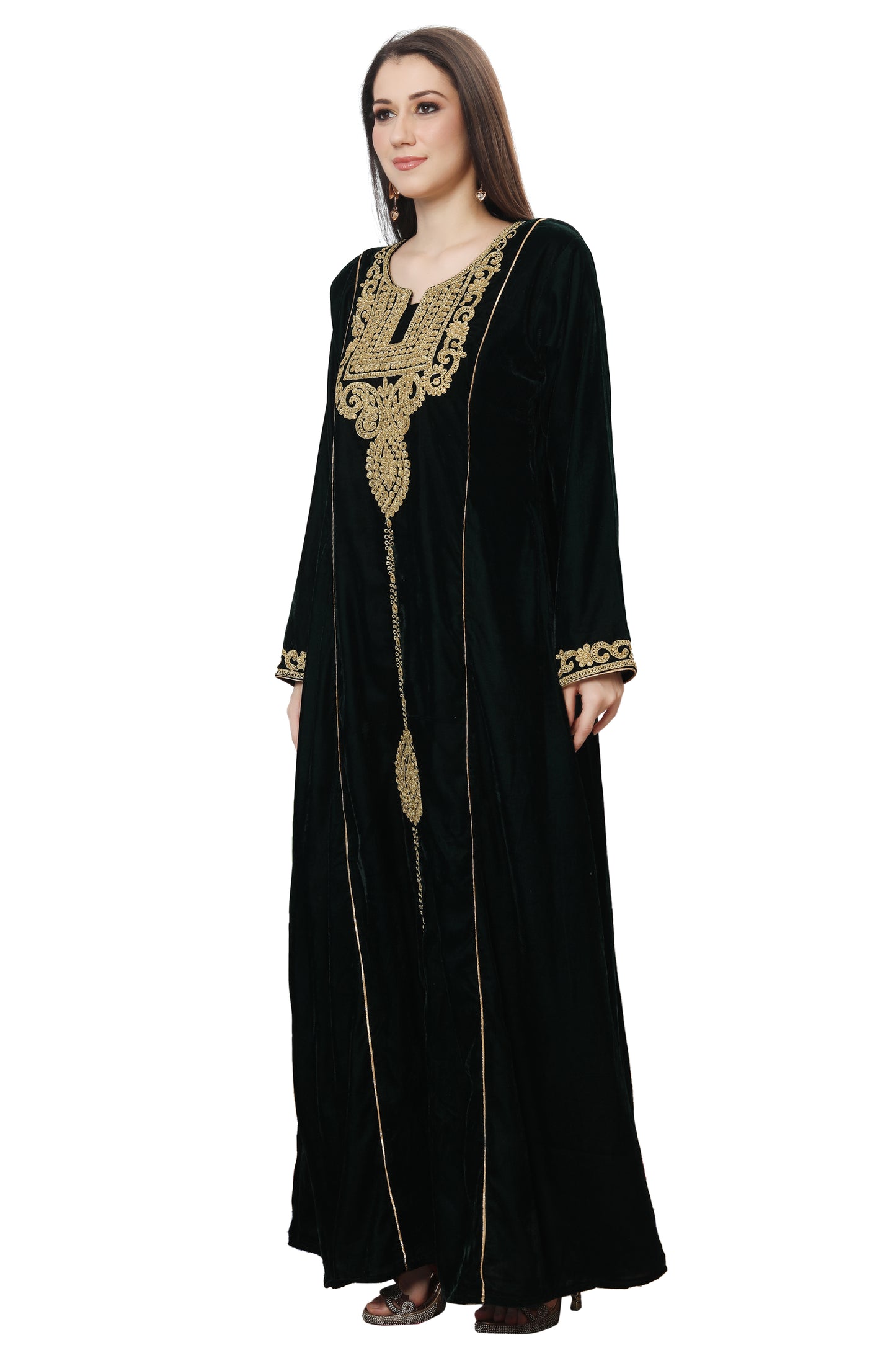 Designer Jalabiya Evening Henna Tea Party Gown - Maxim Creation