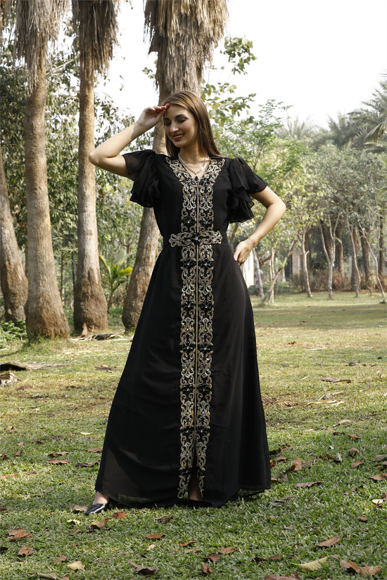 Traditional Arabian Kaftan Handmade Maxi Gown