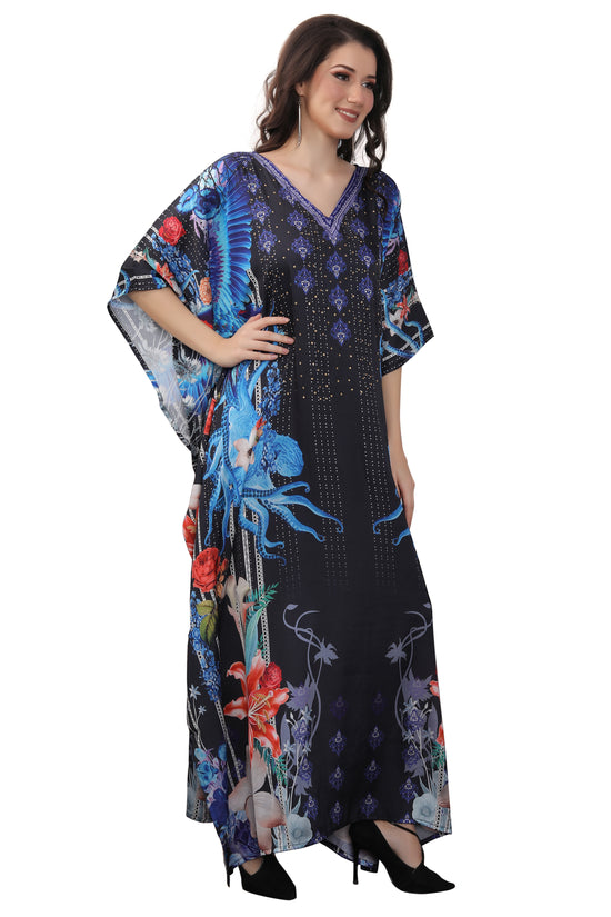 Digital Print Jalabiya Long Maxi Gown - Maxim Creation