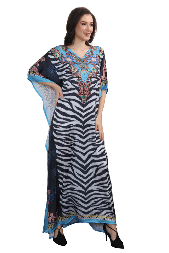 Dubai Kaftan Digital Printed Long Maxi Dress - Maxim Creation