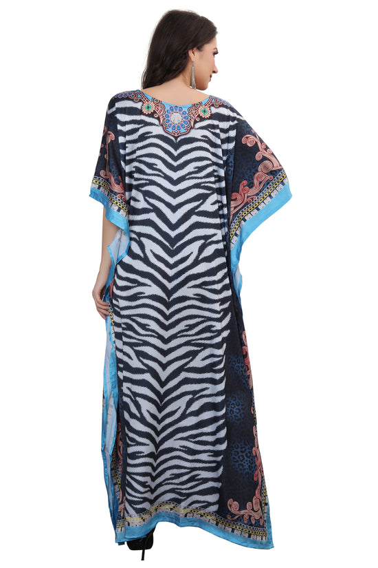 Dubai Kaftan Digital Printed Long Maxi Dress - Maxim Creation