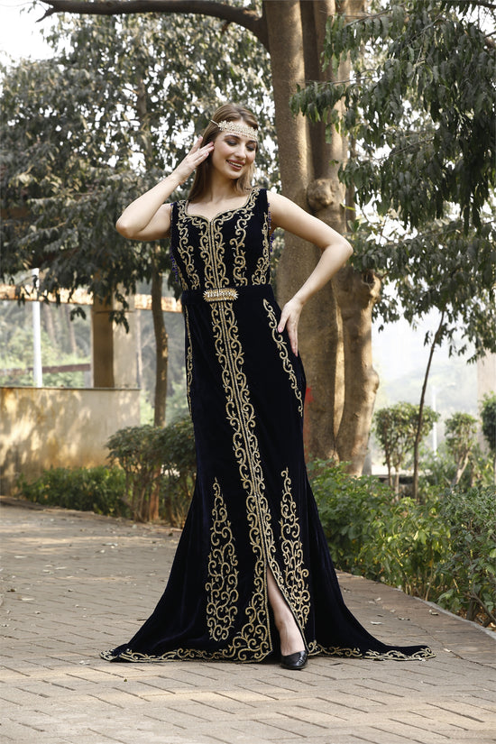 Dubai Uniquely Embroidered Caftan Bridal Gown