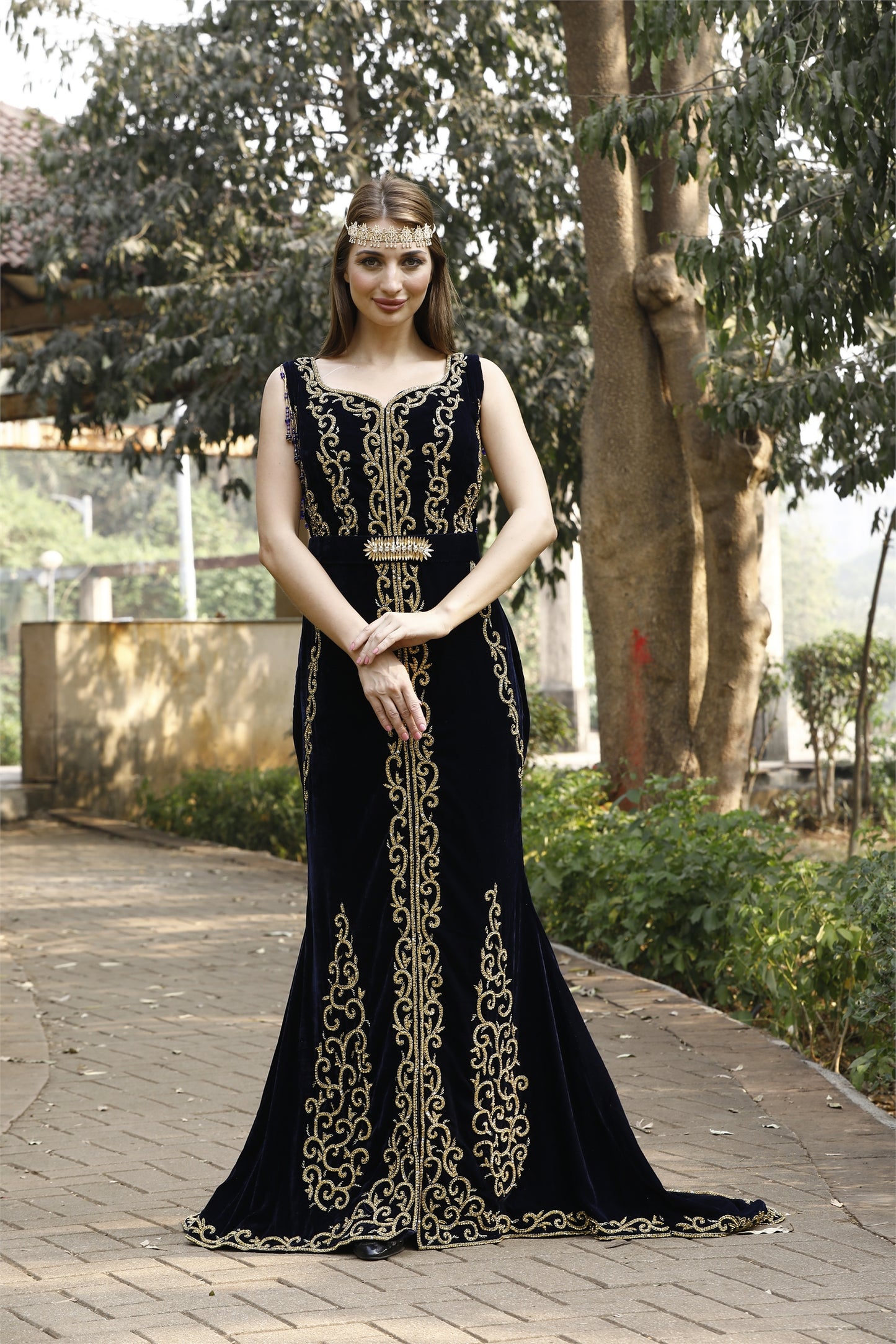 Dubai Uniquely Embroidered Caftan Bridal Gown