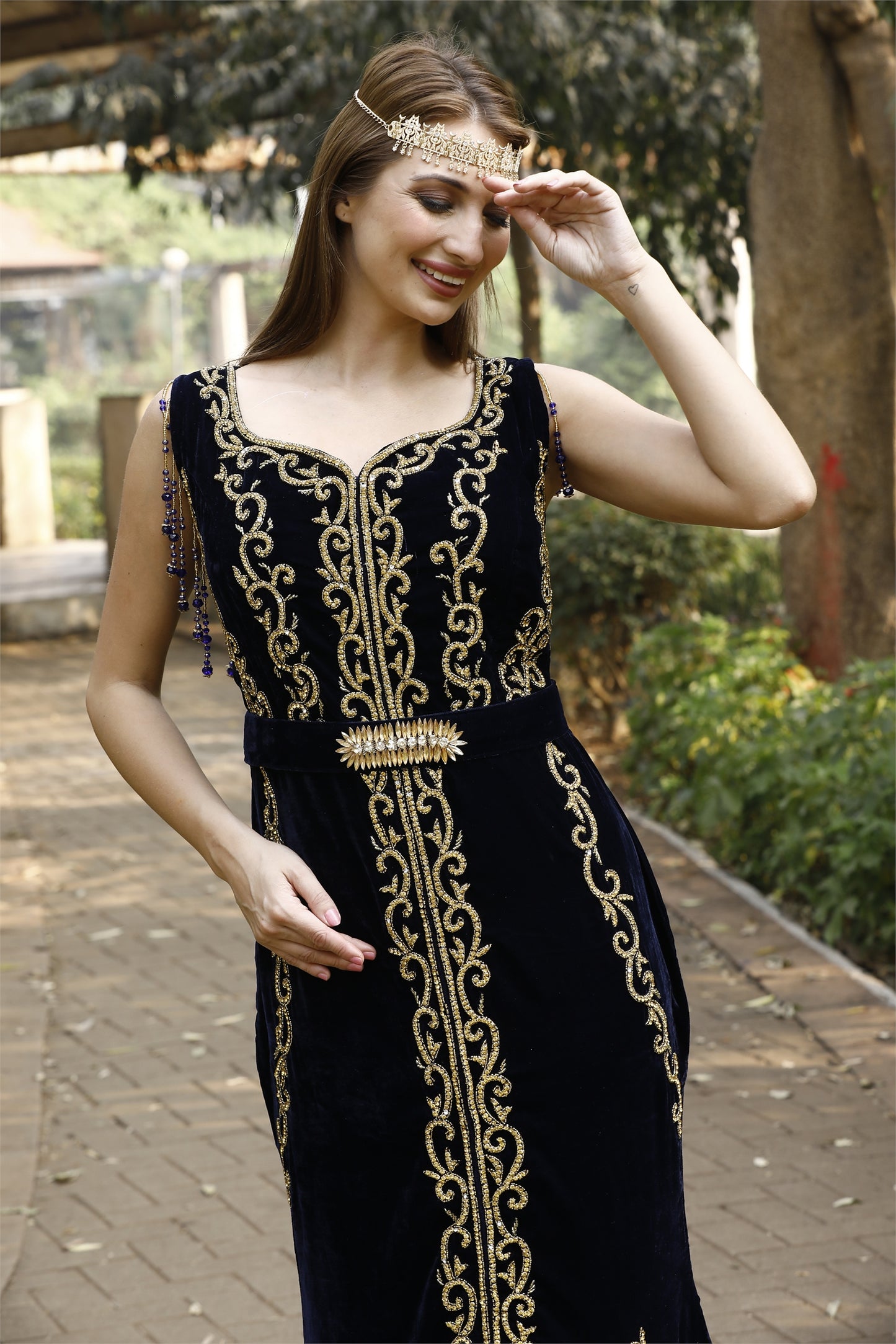 Dubai Uniquely Embroidered Caftan Bridal Gown