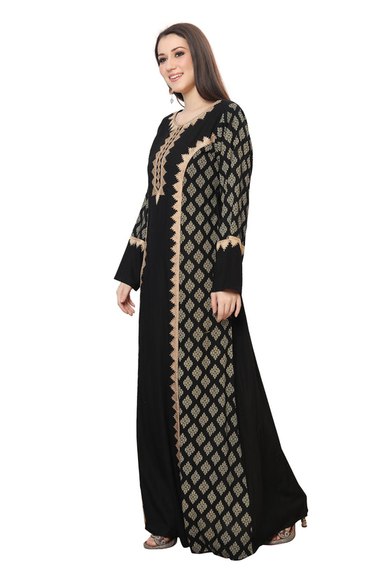 Dubai PartyWear Maxi Dress Jalabiya for Women - Maxim Creation