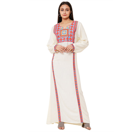 Kaftan Thread Embroidered Maxi - Maxim Creation