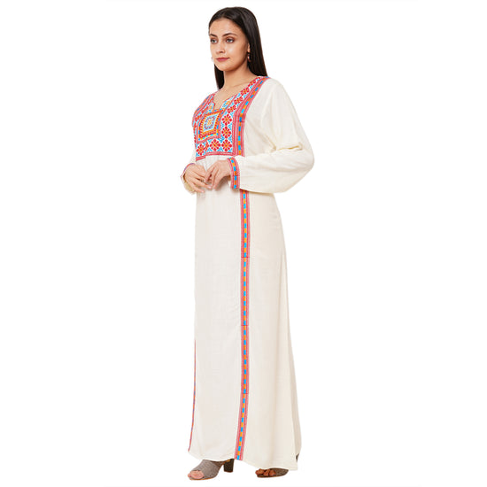 Kaftan Thread Embroidered Maxi - Maxim Creation