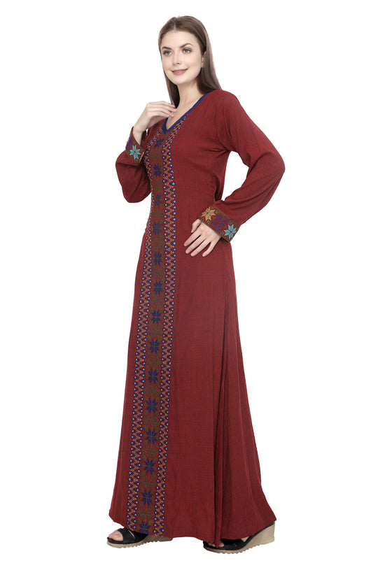 Cross Stitch Embroidered Kaftan - Maxim Creation