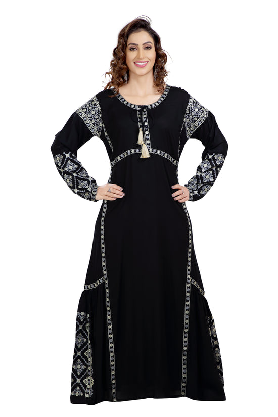 Designer Kaftan Rayon Maxi Dress - Maxim Creation