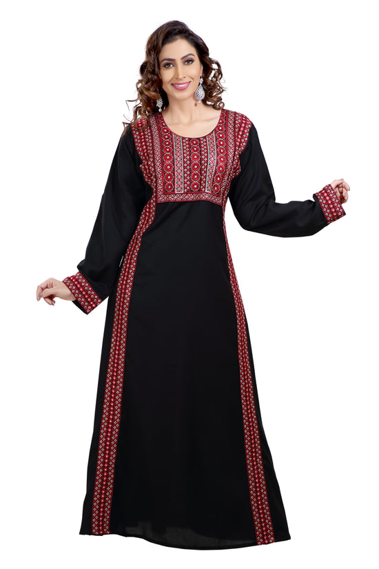 Designer Kaftan With Thread Work Gown - Maxim Creation