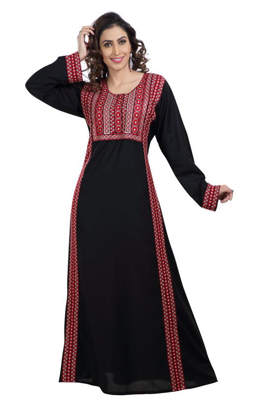 Designer Kaftan With Thread Work Gown - Maxim Creation