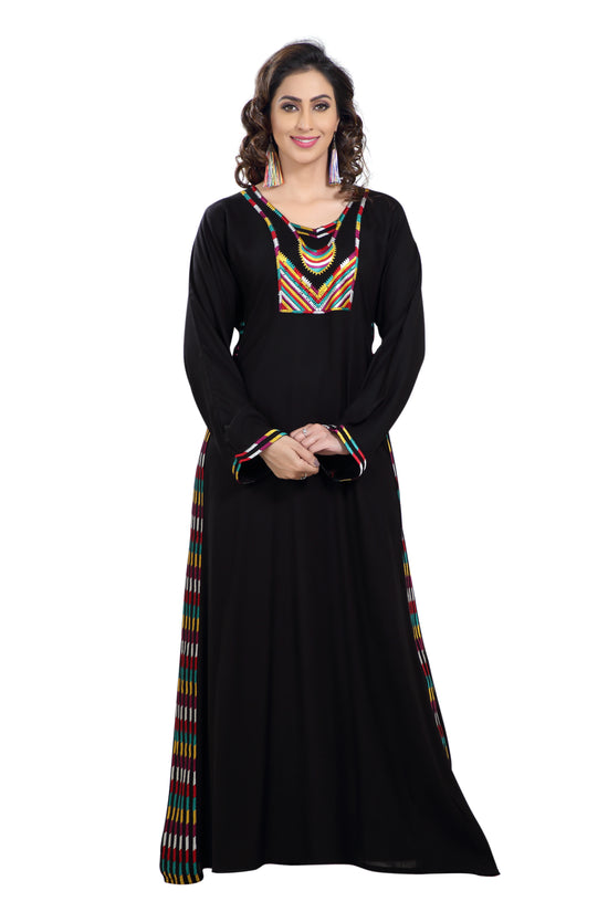 Soft Rayon Caftan With Unique Embroidery - Maxim Creation