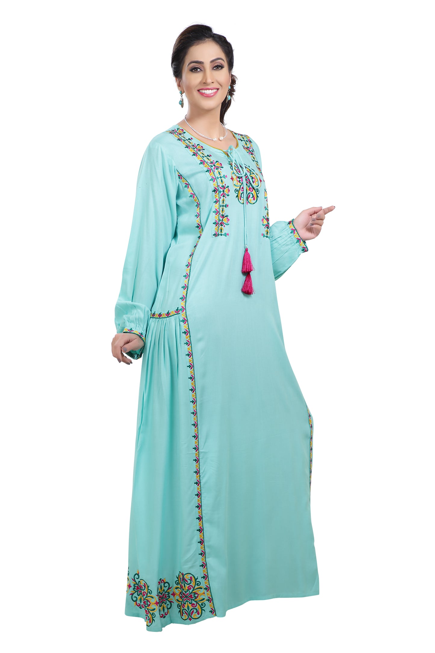 Designer Kaftan With Thread Work - Maxim Creation