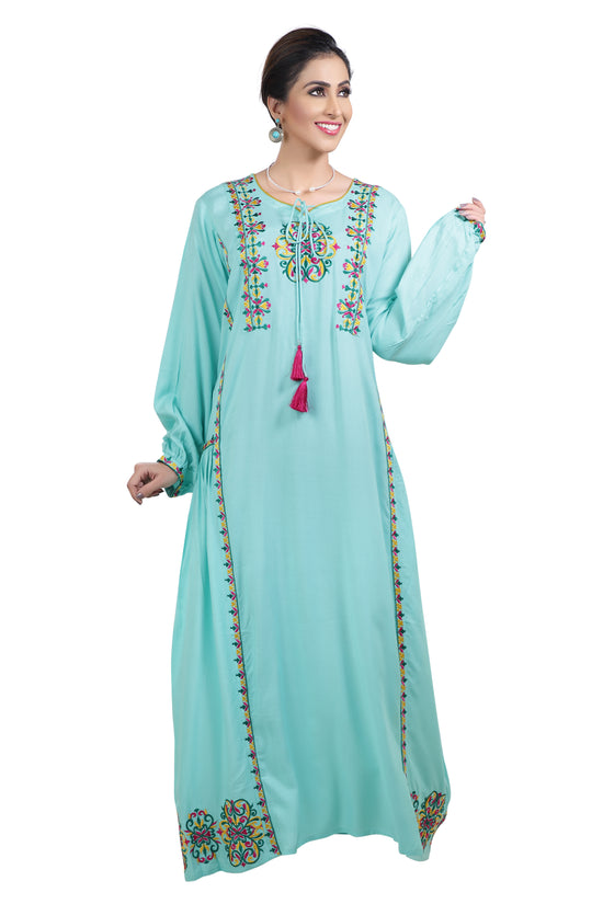 Designer Kaftan With Thread Work - Maxim Creation