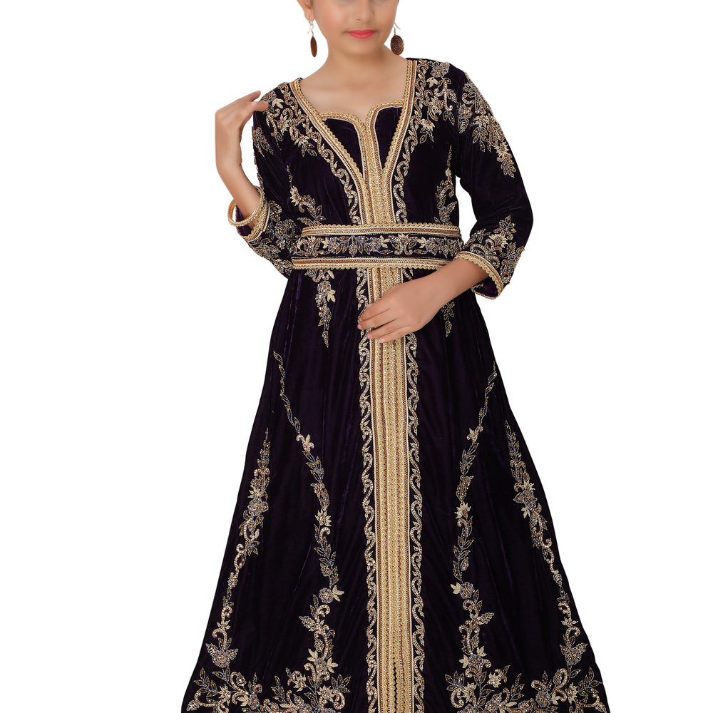 
                  
                    Arabian Djellaba Maxi Embroidered Party Gown for Mother and Child - Maxim Creation
                  
                