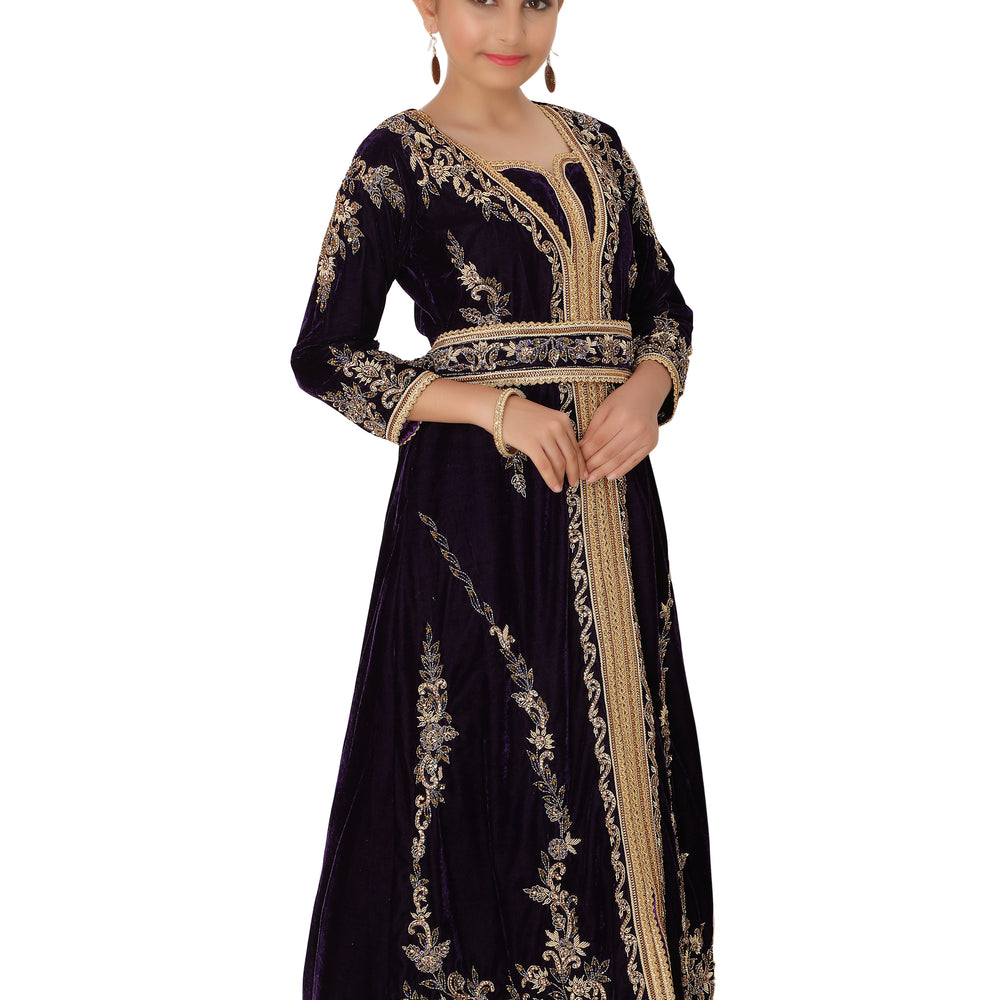 
                  
                    Arabian Djellaba Maxi Embroidered Party Gown for Mother and Child - Maxim Creation
                  
                