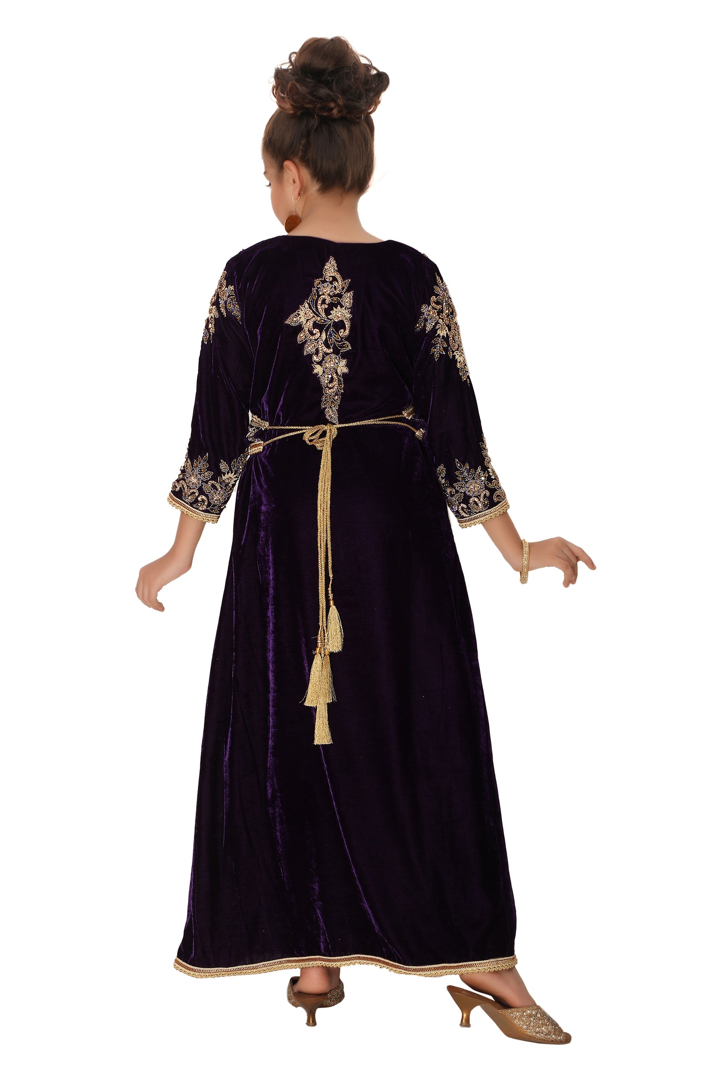 Arabian Djellaba Maxi Embroidered Party Gown for Mother and Child - Maxim Creation