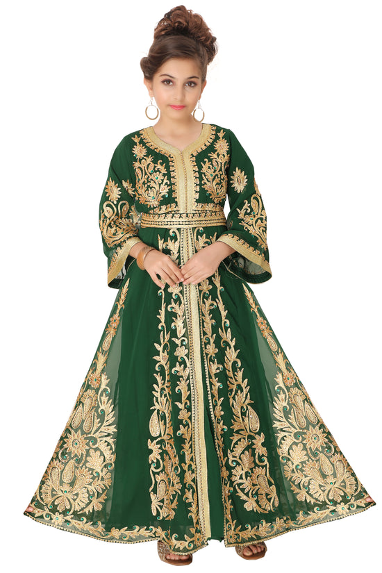 Children's Arabian Takchita Gown Partywear For Kids - Maxim Creation