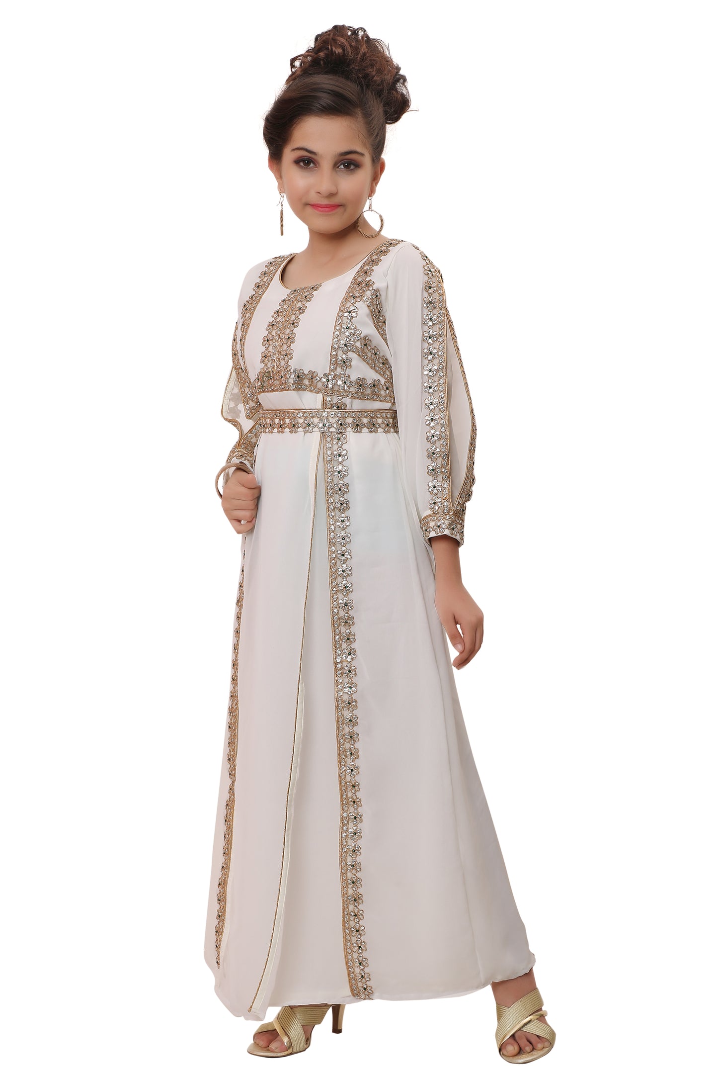 Fancy Childwear Designer Long Maxi Dress For Kids - Maxim Creation