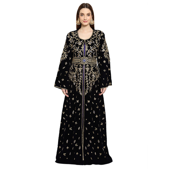 Designer Velvet Kaftan Wedding Dress - Maxim Creation