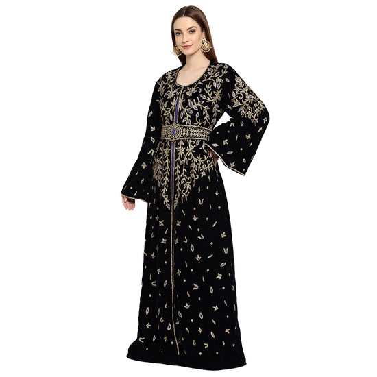 Designer Velvet Kaftan Wedding Dress - Maxim Creation