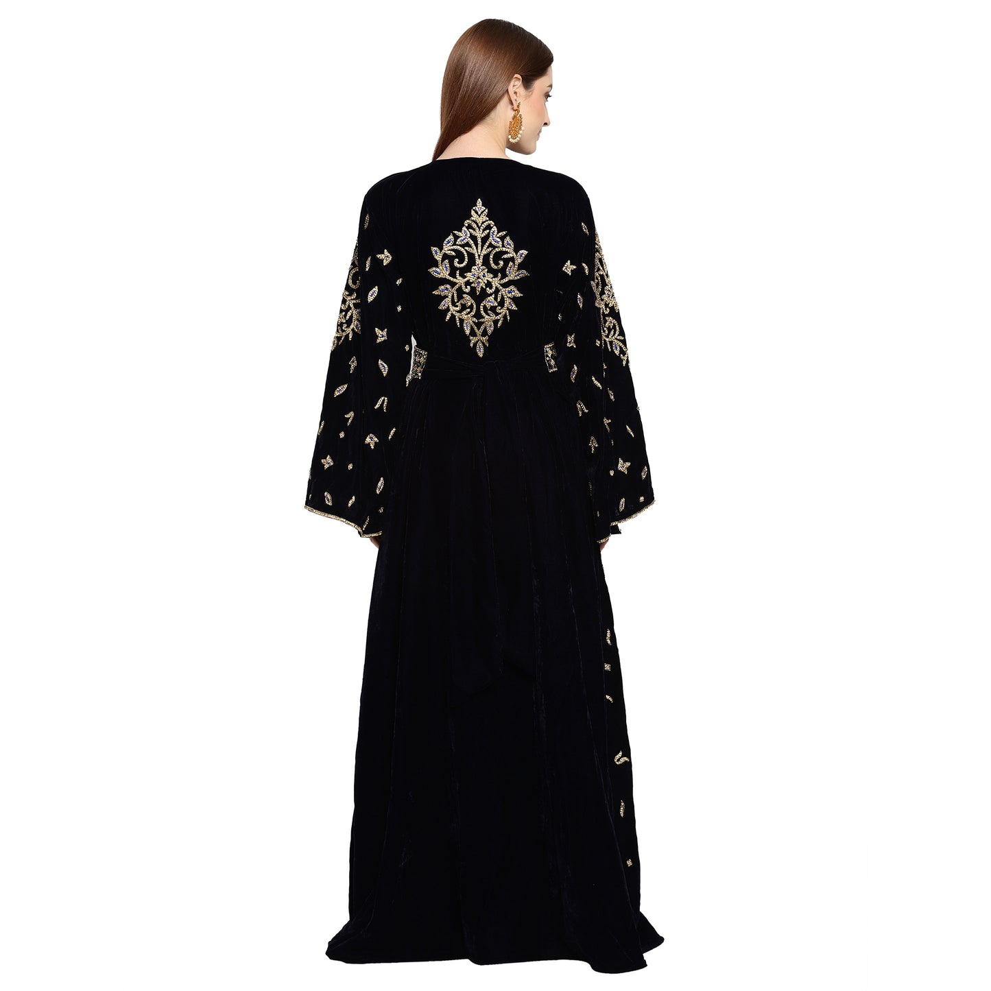 Designer Velvet Kaftan Wedding Dress - Maxim Creation