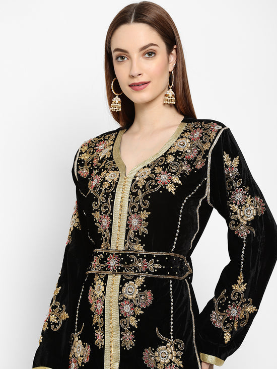 Hand Embroidered Abaya Wedding Gown - Maxim Creation