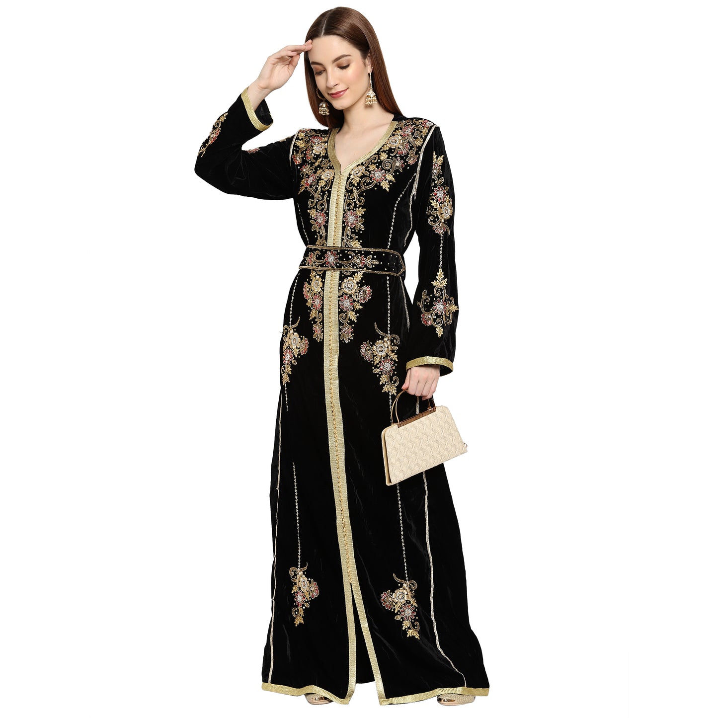 Hand Embroidered Abaya Wedding Gown - Maxim Creation