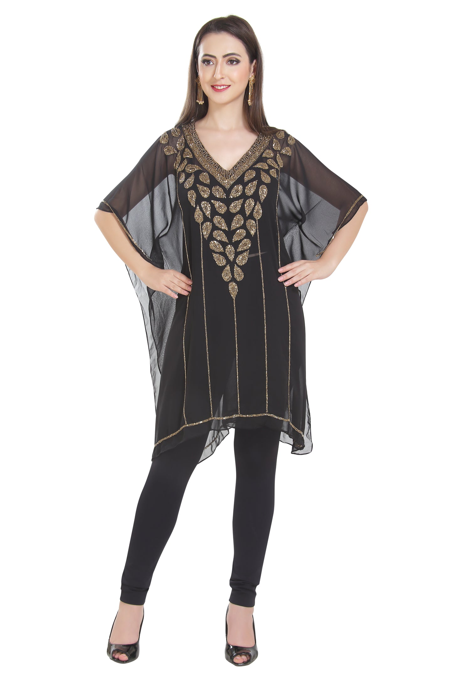 Casual Dress Half Sleeve Black Kurti - Maxim Creation