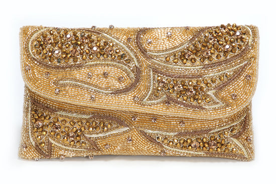 Crystal Beaded Wedding Clutch For Women - Maxim Creation