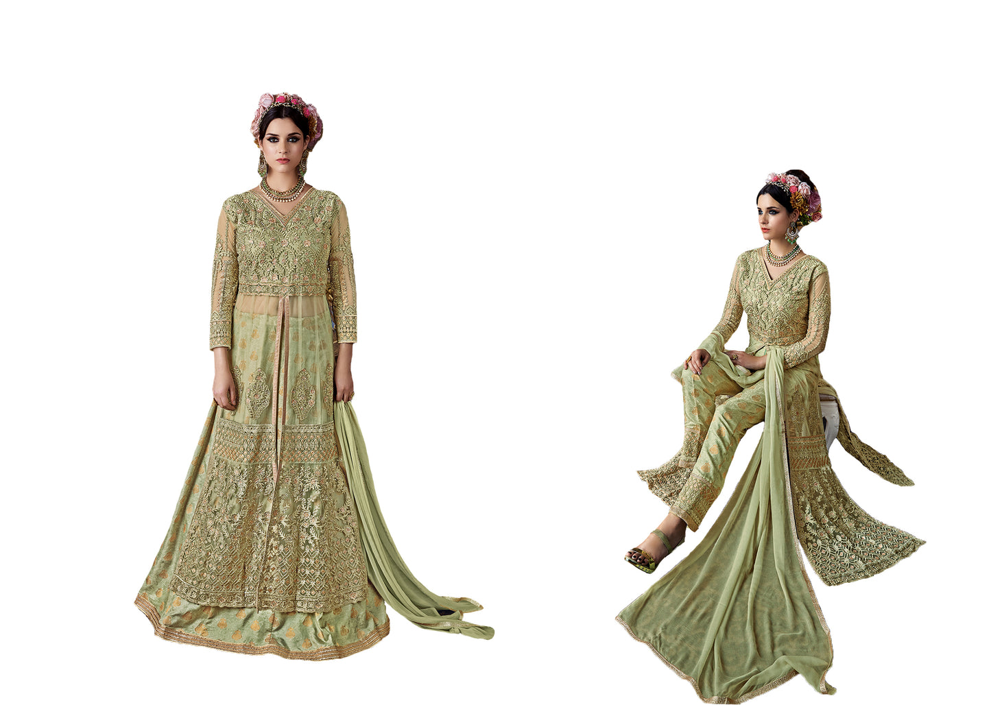 Henna Dress Walima Gown Bridesmaid Long Maxi 104 - Maxim Creation